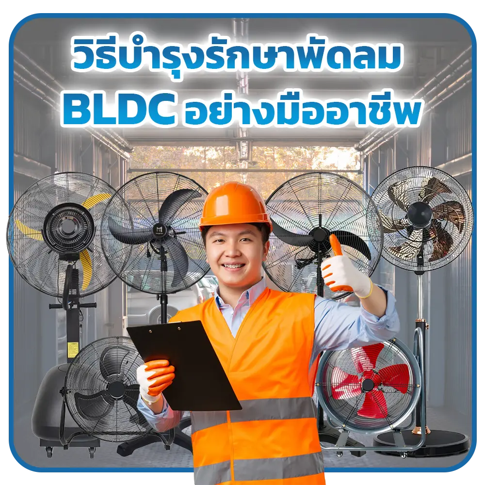พัดลม BLDC (Brushless DC Motor) เป็นเทคโนโลยีใหม่ที่มีการนำมาใช้ในพัดลมขนาดต่างๆ เนื่องจากมีประสิทธิภาพสูง ประหยัดพลังงาน และการทำงานเงียบเมื่อเทียบกับพัดลมที่ใช้มอเตอร์แบบดั้งเดิม